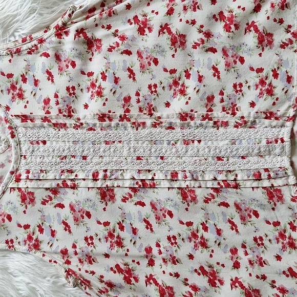 Tucker + Tate High Low Lace Floral Tank Top Size XL (14/16) - Picture 4 of 12